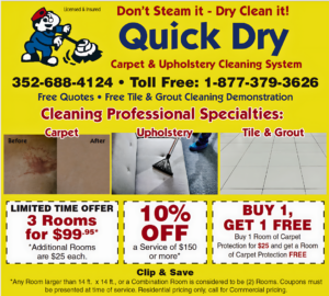 Quick Dry LLC Carpet Cleaning - Mother's Day Special